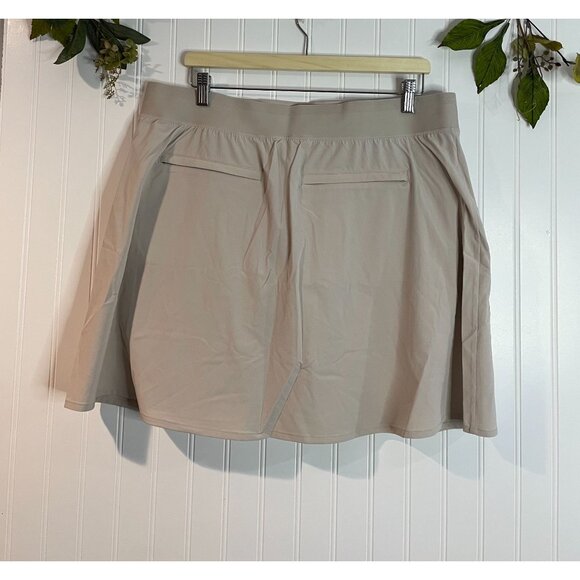 Athleta Tan Skort With Built-In Shorts Size 16 Polyester/Spandex Blend - Picture 2 of 12